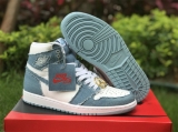2023.7 (OG better)Authentic Air Jordan 1 High “Denim”Men Shoes-ZL