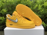 2023.9  (OG better)OFF-WHITE x Authentic Nike Air Force 1 “University Gold”Men And Women Shoes-ZL800 (48)