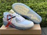 2023.9 OFF-WHITE x Authentic Nike Air Max 90 “All White”Men Shoes-ZLOG800 (51)