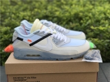 2023.9 (95% Authentic)OFF-WHITE x Nike Air Max 90“All White” Men Shoes-ZL640 (6)