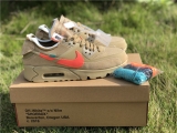 2023.9 (95% Authentic)OFF-WHITE x Nike Air Max 90“Desert Ore” Men And Women Shoes-ZL640 (5)