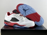 2023.9 Super Max Perfect Air Jordan 5 Low“Fire Red”Men And Women Shoes -ZL (18)