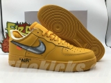 2023.9 (95% Authentic)OFF-WHITE x Nike Air Force 1“University Gold” Men Shoes-ZL600 (2)