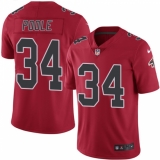 Youth Nike Atlanta Falcons #34 Brian Poole Limited Red Rush Vapor Untouchable NFL Jersey