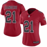 Women's Nike Atlanta Falcons #21 Deion Sanders Limited Red Rush Vapor Untouchable NFL Jersey