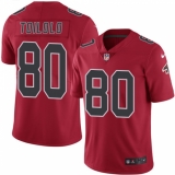 Youth Nike Atlanta Falcons #80 Levine Toilolo Limited Red Rush Vapor Untouchable NFL Jersey