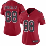 Women's Nike Atlanta Falcons #88 Tony Gonzalez Limited Red Rush Vapor Untouchable NFL Jersey
