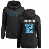 NFL Women's Nike Carolina Panthers #12 Charles Johnson Black Name & Number Logo Pullover Hoodie