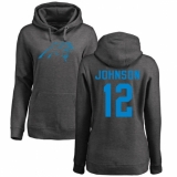 NFL Women's Nike Carolina Panthers #12 Charles Johnson Ash One Color Pullover Hoodie