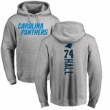 NFL Nike Carolina Panthers #74 Daeshon Hall Ash Backer Pullover Hoodie