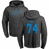 NFL Nike Carolina Panthers #74 Daeshon Hall Ash One Color Pullover Hoodie