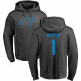 NFL Nike Carolina Panthers #1 Cam Newton Ash One Color Pullover Hoodie