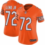 Women's Nike Chicago Bears #72 Charles Leno Limited Orange Rush Vapor Untouchable NFL Jersey
