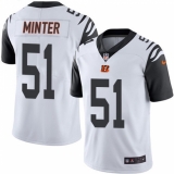 Men's Nike Cincinnati Bengals #51 Kevin Minter Limited White Rush Vapor Untouchable NFL Jersey