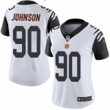 Women's Nike Cincinnati Bengals #90 Michael Johnson Limited White Rush Vapor Untouchable NFL Jersey