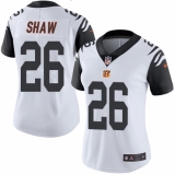 Women's Nike Cincinnati Bengals #26 Josh Shaw Limited White Rush Vapor Untouchable NFL Jersey