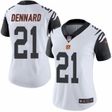 Women's Nike Cincinnati Bengals #21 Darqueze Dennard Limited White Rush Vapor Untouchable NFL Jersey