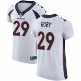 Men's Nike Denver Broncos #29 Bradley Roby White Vapor Untouchable Elite Player NFL Jersey
