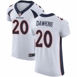 Men's Nike Denver Broncos #20 Brian Dawkins White Vapor Untouchable Elite Player NFL Jersey