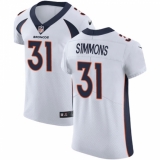 Men's Nike Denver Broncos #31 Justin Simmons White Vapor Untouchable Elite Player NFL Jersey