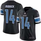 Youth Nike Detroit Lions #14 Jake Rudock Limited Black Rush Vapor Untouchable NFL Jersey
