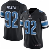 Men's Nike Detroit Lions #92 Haloti Ngata Limited Black Rush Vapor Untouchable NFL Jersey
