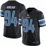 Men's Nike Detroit Lions #94 Ziggy Ansah Limited Black Rush Vapor Untouchable NFL Jersey