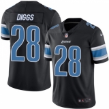 Men's Nike Detroit Lions #28 Quandre Diggs Elite Black Rush Vapor Untouchable NFL Jersey