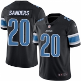 Men's Nike Detroit Lions #20 Barry Sanders Limited Black Rush Vapor Untouchable NFL Jersey