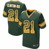 Men's Nike Green Bay Packers #21 Ha Clinton-Dix Elite Green Home Drift Fashion NFL Jersey
