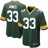 Men's Nike Green Bay Packers #33 Aaron Jones Game Green Team Color NFL Jersey