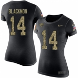 NFL Women's Nike Jacksonville Jaguars #14 Justin Blackmon Black Camo Salute to Service T-Shirt