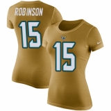 NFL Women's Nike Jacksonville Jaguars #15 Allen Robinson Gold Rush Pride Name & Number T-Shirt