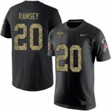 NFL Men's Nike Jacksonville Jaguars #20 Jalen Ramsey Black Camo Salute to Service T-Shirt