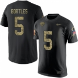 NFL Men's Nike Jacksonville Jaguars #5 Blake Bortles Black Camo Salute to Service T-Shirt