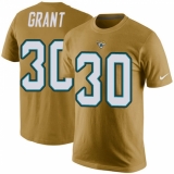 NFL Men's Nike Jacksonville Jaguars #30 Corey Grant Gold Rush Pride Name & Number T-Shirt