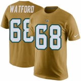 NFL Men's Nike Jacksonville Jaguars #68 Earl Watford Gold Rush Pride Name & Number T-Shirt