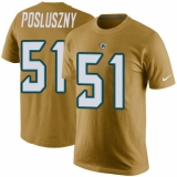 NFL Men's Nike Jacksonville Jaguars #51 Paul Posluszny Gold Rush Pride Name & Number T-Shirt