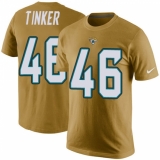 NFL Men's Nike Jacksonville Jaguars #46 Carson Tinker Gold Rush Pride Name & Number T-Shirt