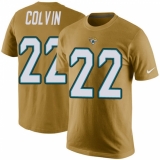 NFL Men's Nike Jacksonville Jaguars #22 Aaron Colvin Gold Rush Pride Name & Number T-Shirt