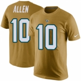 NFL Men's Nike Jacksonville Jaguars #10 Brandon Allen Gold Rush Pride Name & Number T-Shirt