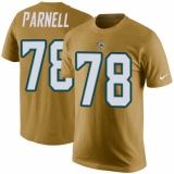 NFL Men's Nike Jacksonville Jaguars #78 Jermey Parnell Gold Rush Pride Name & Number T-Shirt