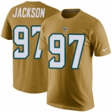 NFL Men's Nike Jacksonville Jaguars #97 Malik Jackson Gold Rush Pride Name & Number T-Shirt