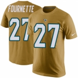 NFL Men's Nike Jacksonville Jaguars #27 Leonard Fournette Gold Rush Pride Name & Number T-Shirt