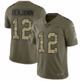 Youth Nike Los Angeles Chargers #12 Travis Benjamin Limited Olive/Camo 2017 Salute to Service NFL Jersey