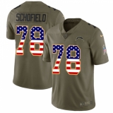 Youth Nike Los Angeles Chargers #78 Michael Schofield Limited Olive/USA Flag 2017 Salute to Service NFL Jersey