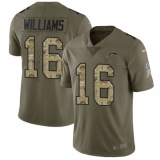 Youth Nike Los Angeles Chargers #16 Tyrell Williams Limited Olive/Camo 2017 Salute to Service NFL Jersey