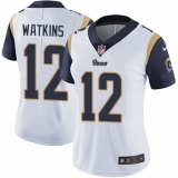 Women's Nike Los Angeles Rams #12 Sammy Watkins White Vapor Untouchable Limited Player NFL Jersey