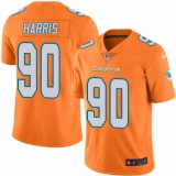 Men's Nike Miami Dolphins #90 Charles Harris Limited Orange Rush Vapor Untouchable NFL Jersey