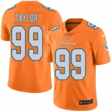 Men's Nike Miami Dolphins #99 Jason Taylor Elite Orange Rush Vapor Untouchable NFL Jersey